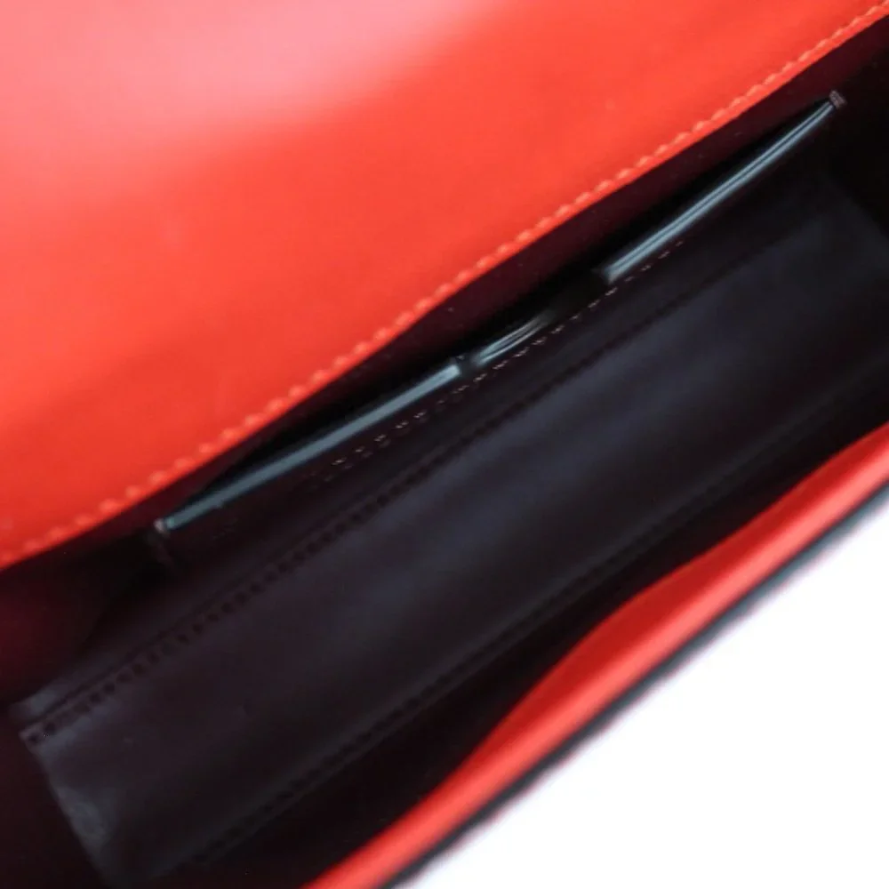 Givenchy Eden Top Handle Bag Crocodile Embossed Leather Mini Red - Picture 8 of 12